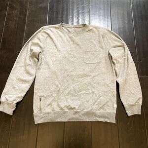 Vuori Jeffreys Pullover Sweatshirt Crew Sweater Gray Tan Men's Size M